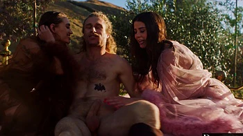 Kylie and Sera seduce Michael in a steamy beachside orgy