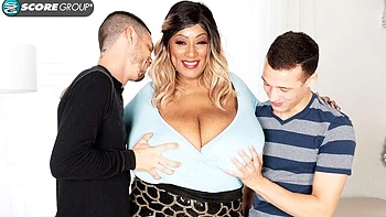 Tattooed boys with big cocks fucked a slutty BBW Africa Sexxx