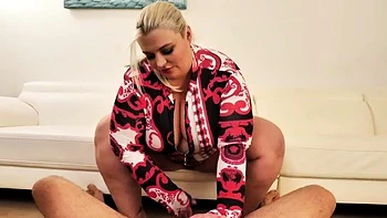 Busty Blonde Ballbusting FemDom