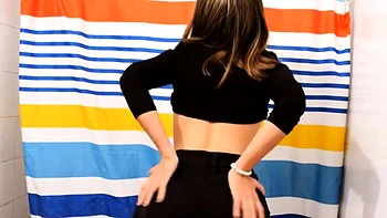 american Sara Latina Gets Naked in the Bathroom