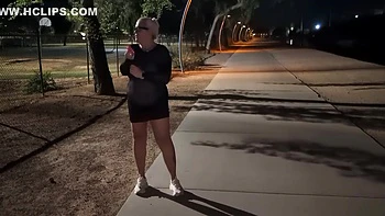 Thick Bbw Wife Strips In Public Park And Role Play With Hus! Badblondiemonroe